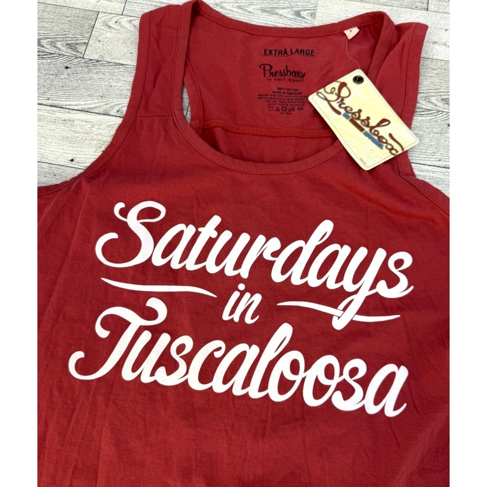 NWT Pressbox Womens Racerback Tank Saturdays‎ in Tuscaloosa University AL Red XL